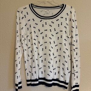 NWOT J. Crew sweater with pineapple design